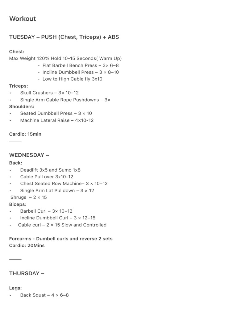 Workout New | PDF