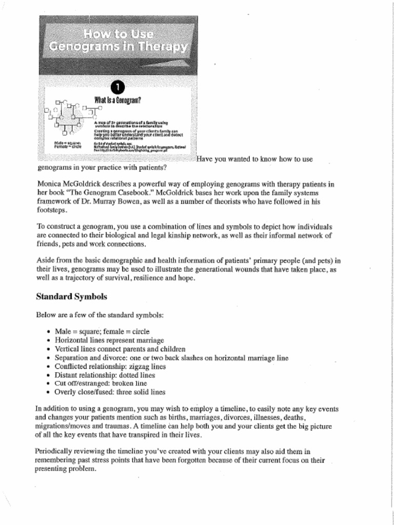 8 - Genograms | PDF | Family | Psychological Trauma
