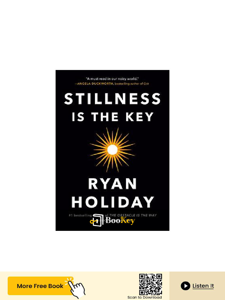 Stillness Is The Key PDF | PDF | Wisdom | Virtue
