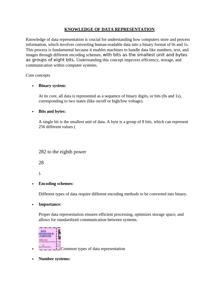 Knowledge of Data Representation | PDF | Bit | Arithmetic