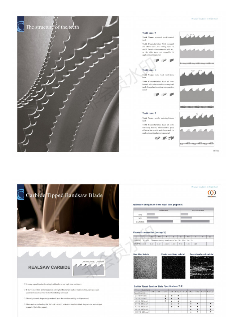 Real Saw Catalogue | PDF