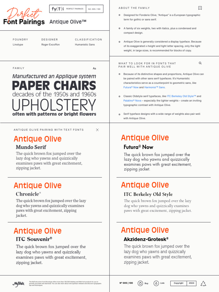 Perfect Font Pairings Antique Olive | PDF | Sans Serif | Typefaces