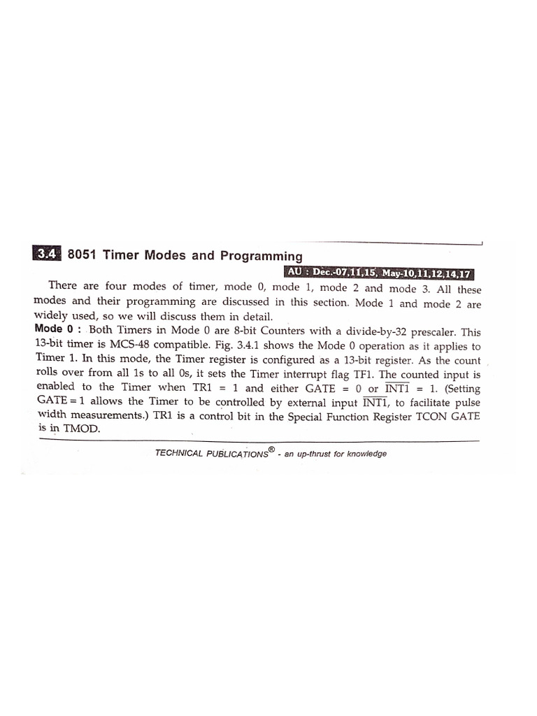 8051 Timer | PDF