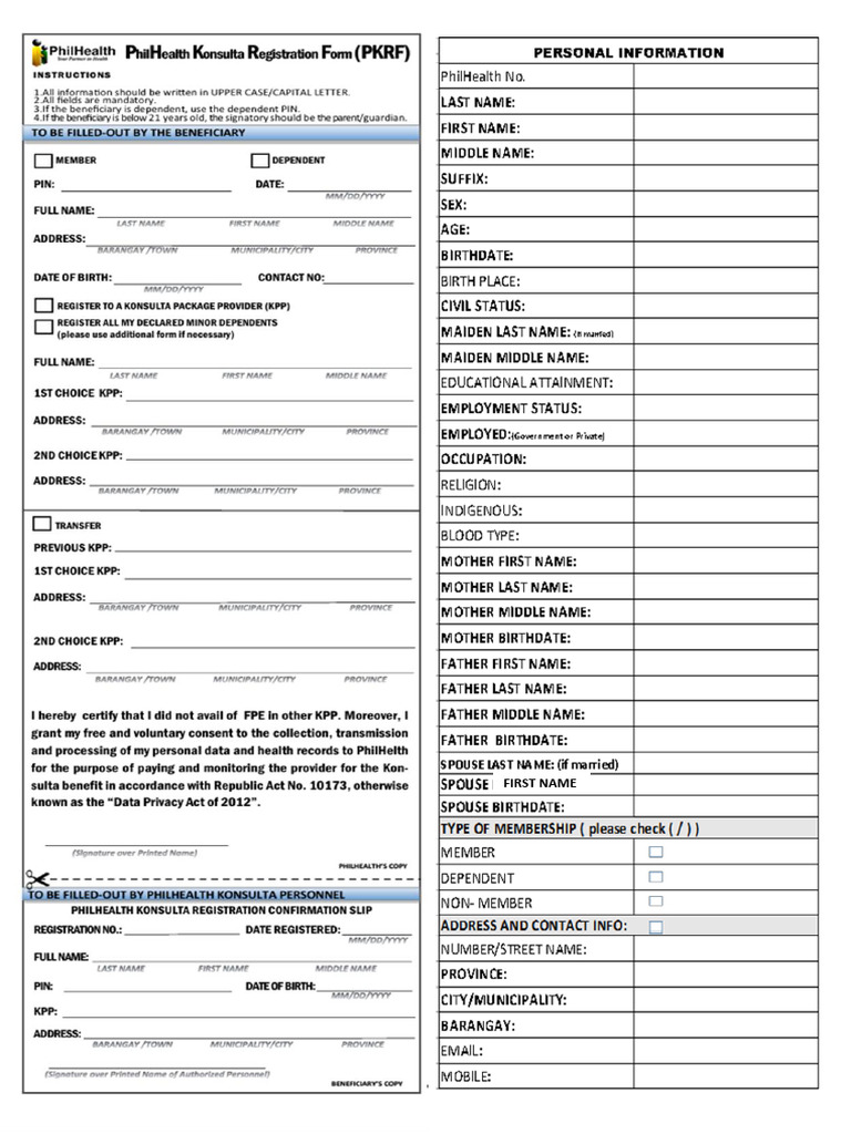 Page 1 Yakap Forms | PDF