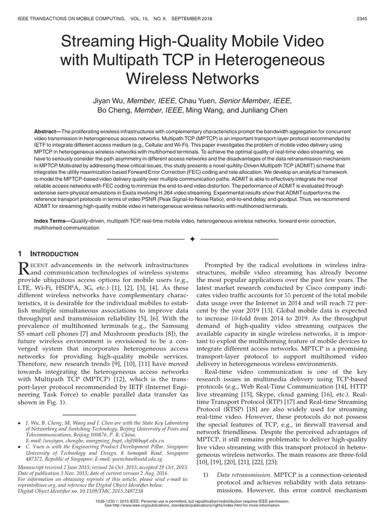 Streaming_High-Quality_Mobile | PDF | Computer Network | Transmission ...