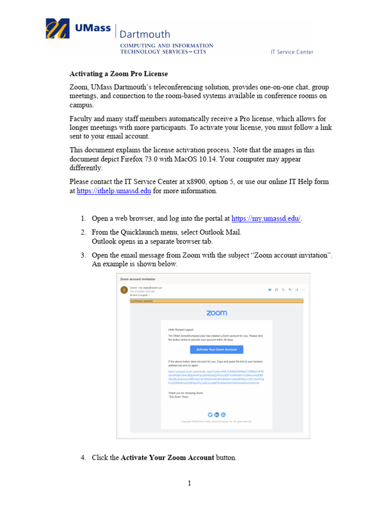 Activate A Zoom License | PDF