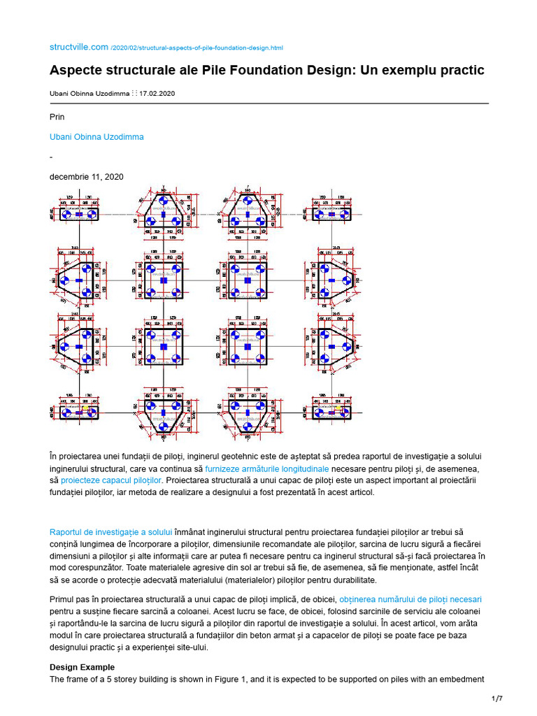 Structville.com-Aspecte Structurale Ale Pile Foundation Design Un ...