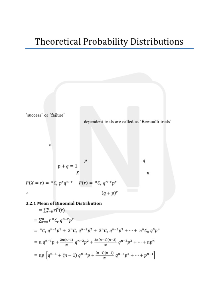 Three Important Distribution | PDF | Probability Distribution | Normal ...