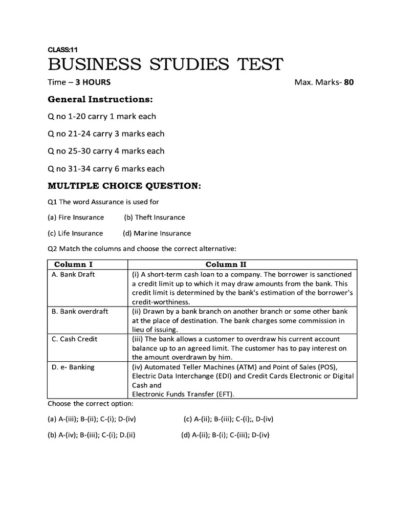 Bst Test Paper Mid Term 1 | PDF