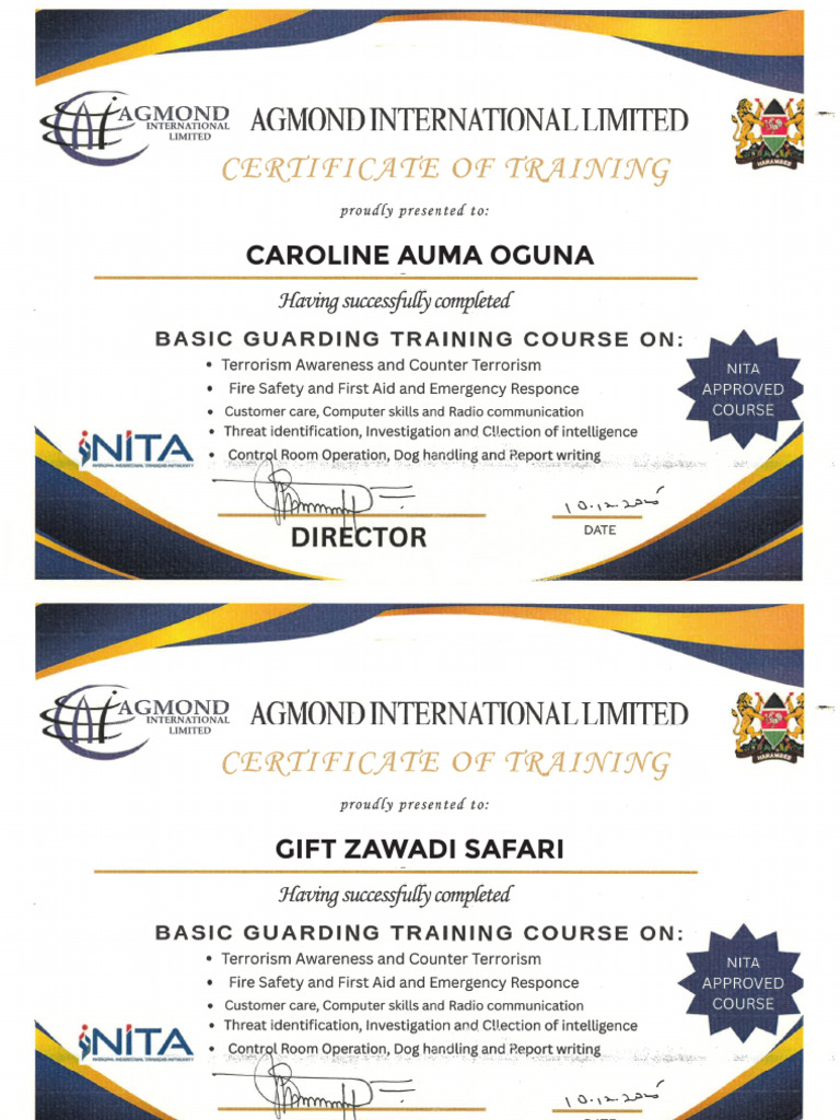 Certificate Training | PDF