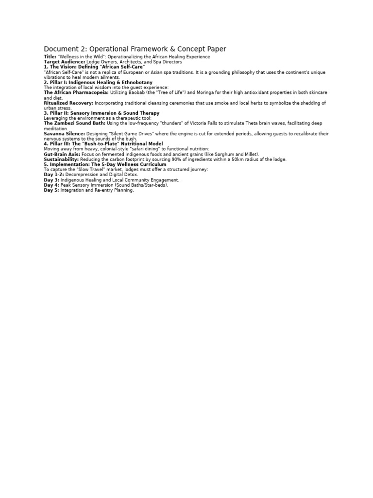 Operational Framework and Concept Paper | PDF