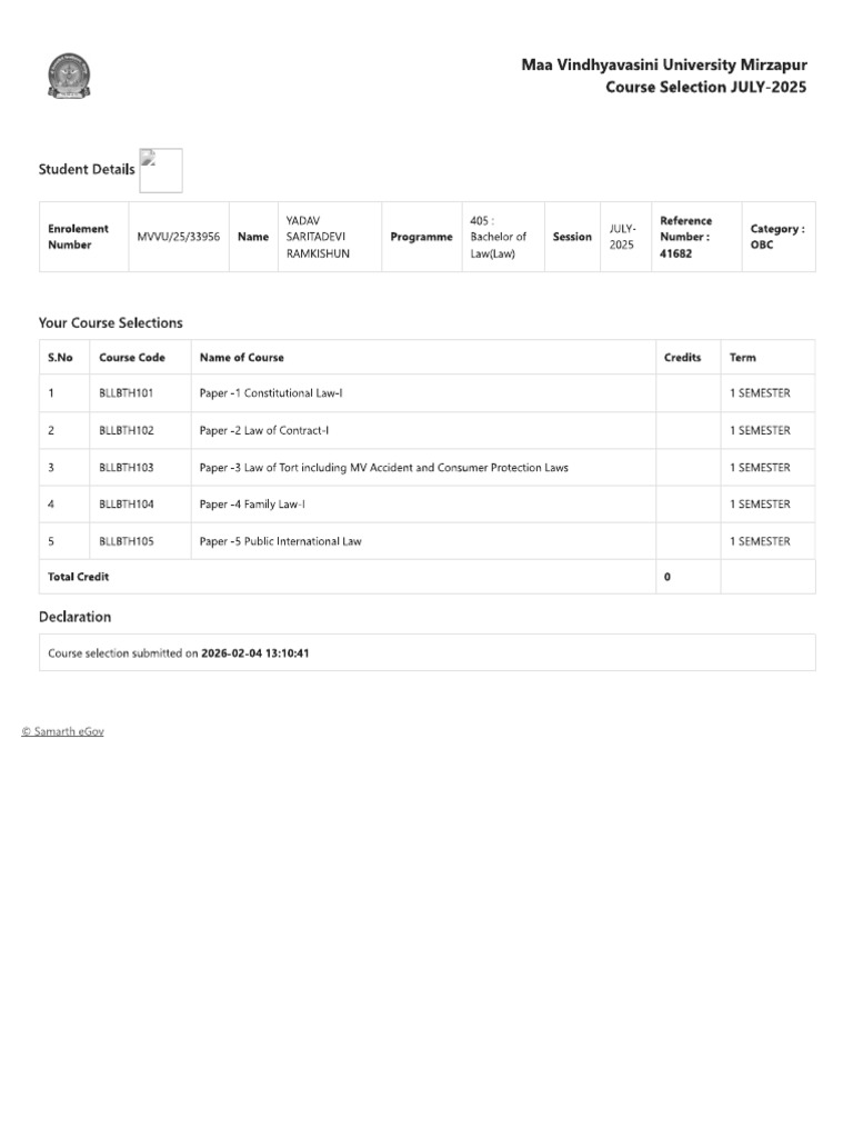 Course Selection | PDF