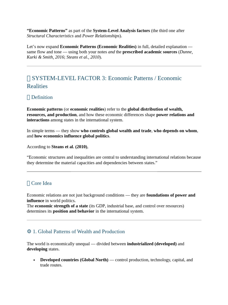 ?? Economic Patterns.. Anda System Analysis | PDF | Globalization ...