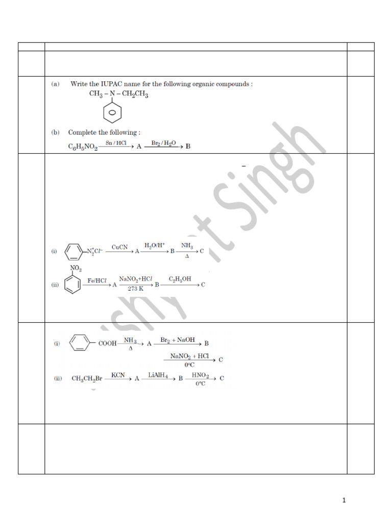 Unit 9 Amines | PDF | Amine | Chemical Substances