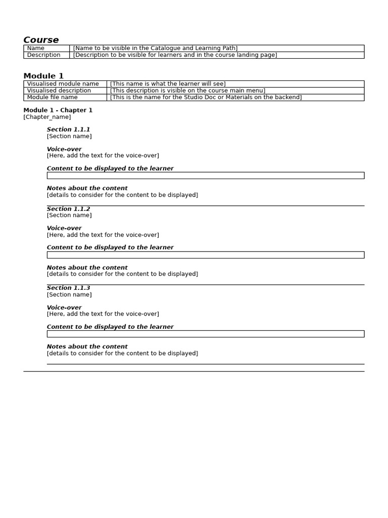 Online Course Module Template A - v2.2 | PDF | Computing
