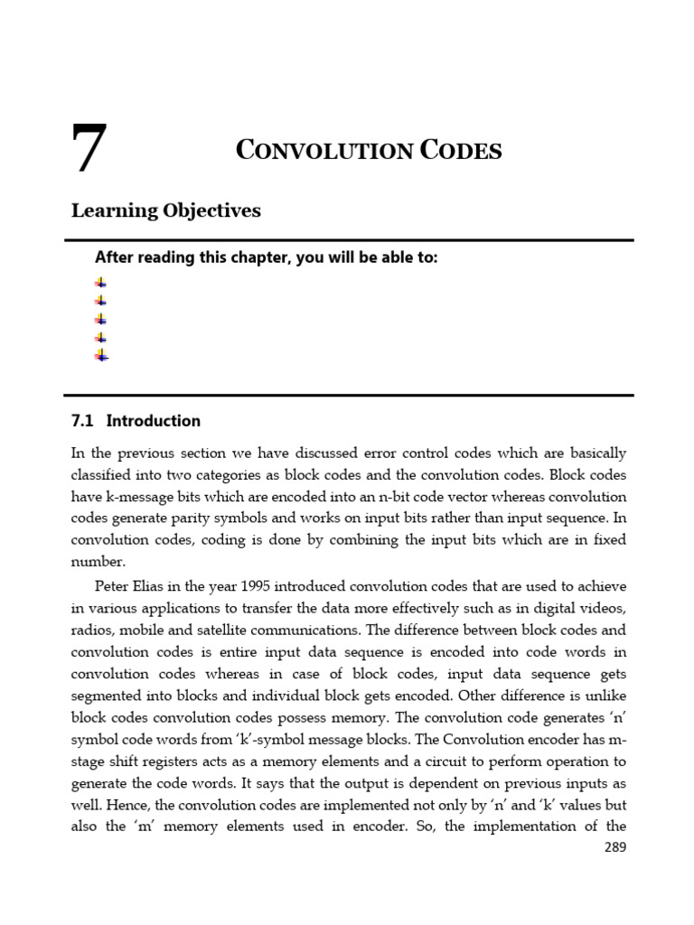Convolution Codes Notes 2026 | PDF | Signal Processing | Applied ...