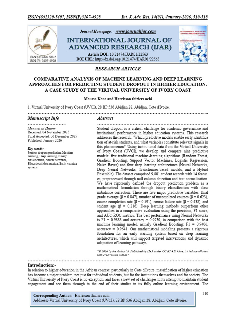 Comparative Analysis of Machine Learning and Deep Learning Approaches ...