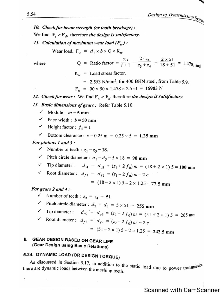 Spur Gear Basic Equation | PDF
