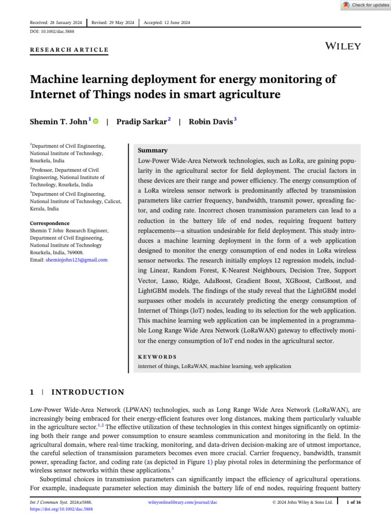 48 Semin ML Wiley Agri 2024 | PDF | Machine Learning | Wireless Sensor ...