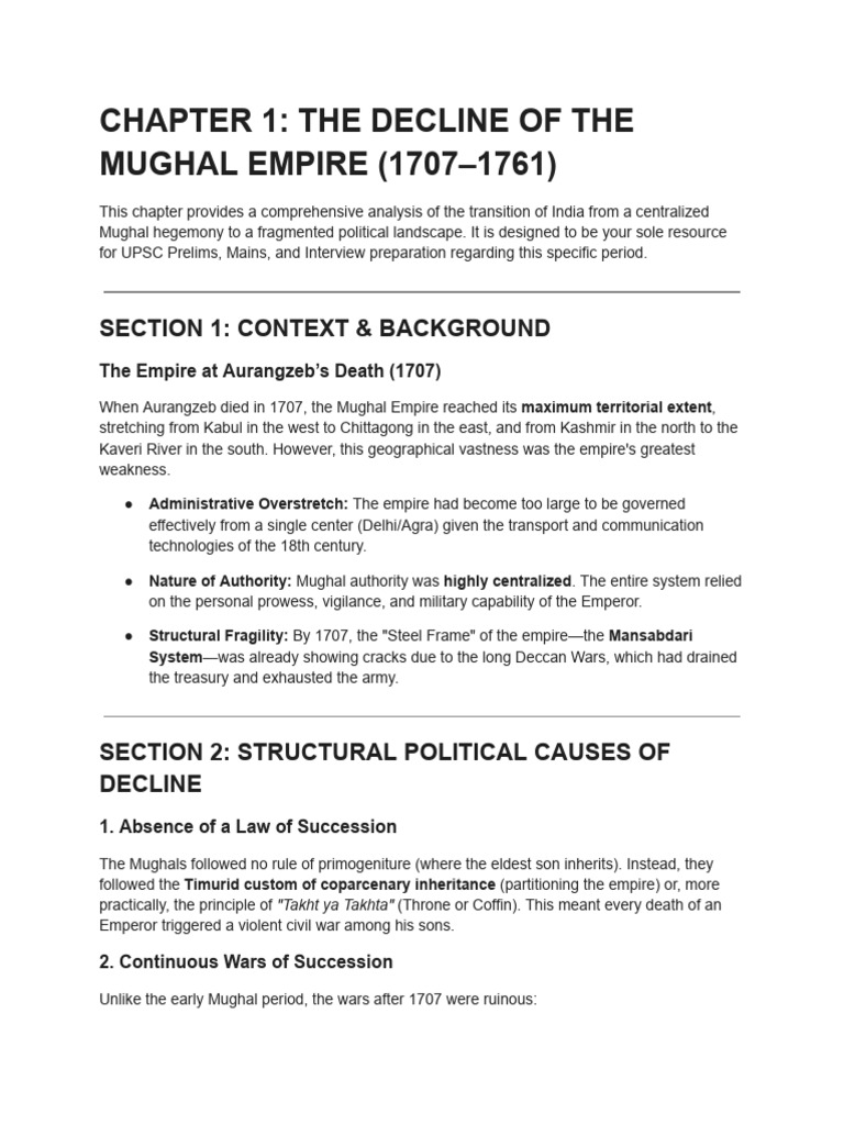 Modern History | PDF | Mughal Empire