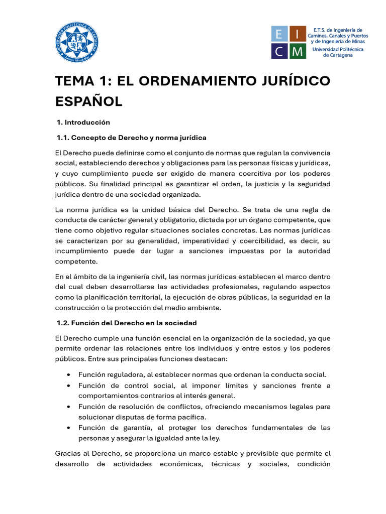 1 - El Ordenamiento Juridico Español | PDF | Cortes Generales | Fuentes ...