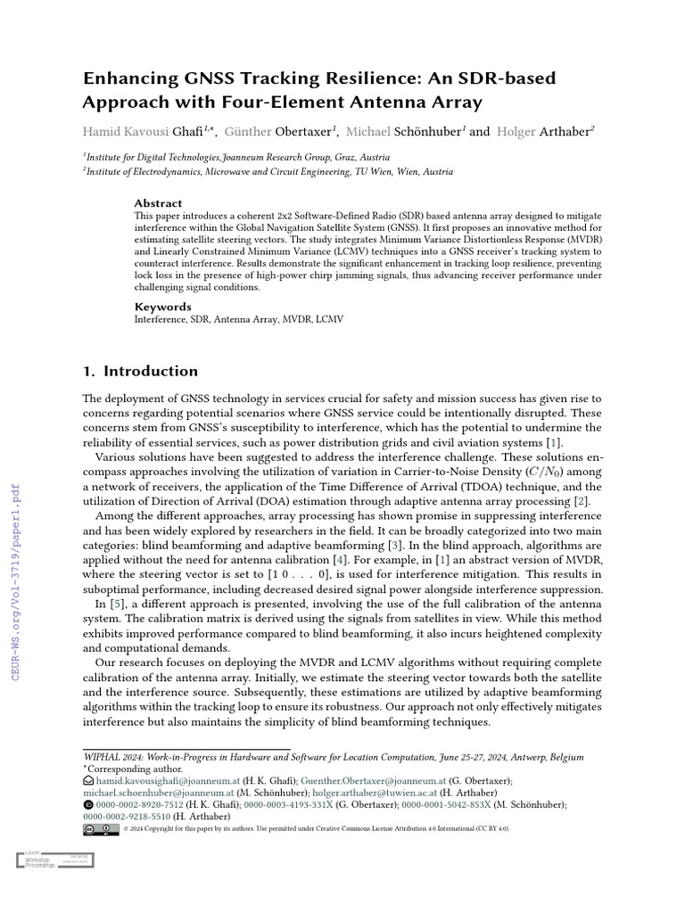 Enhancing GNSS Tracking Resilience | PDF | Software Defined Radio ...