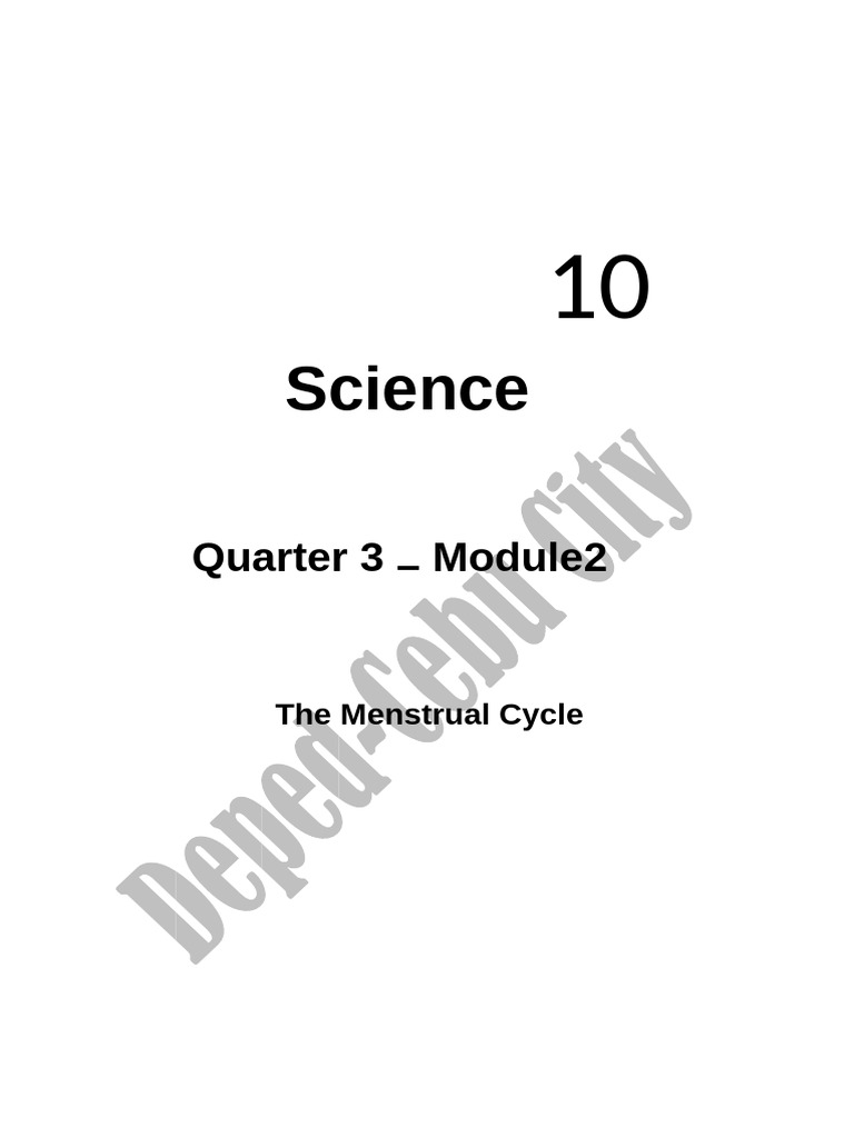 Science g10 q3 Module Two | PDF | Menstrual Cycle | Ovary