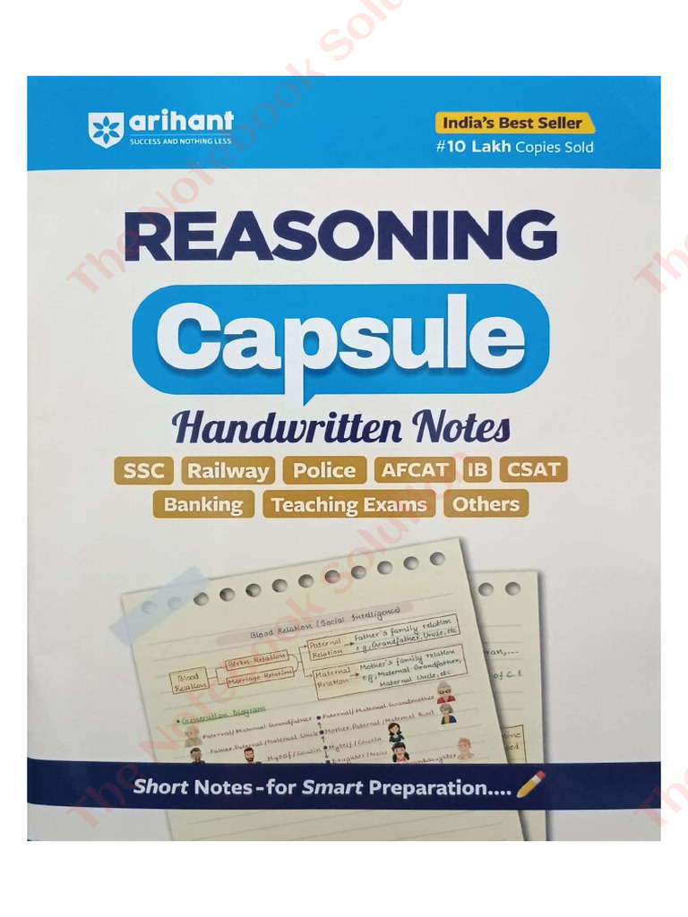 Reasoning English Medium Arihant Capsule Handwritten Notes 1 1 | PDF