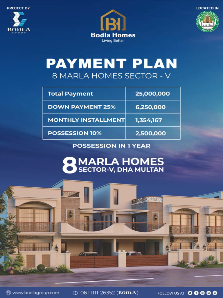 Bodla Homes Payment Plan | PDF