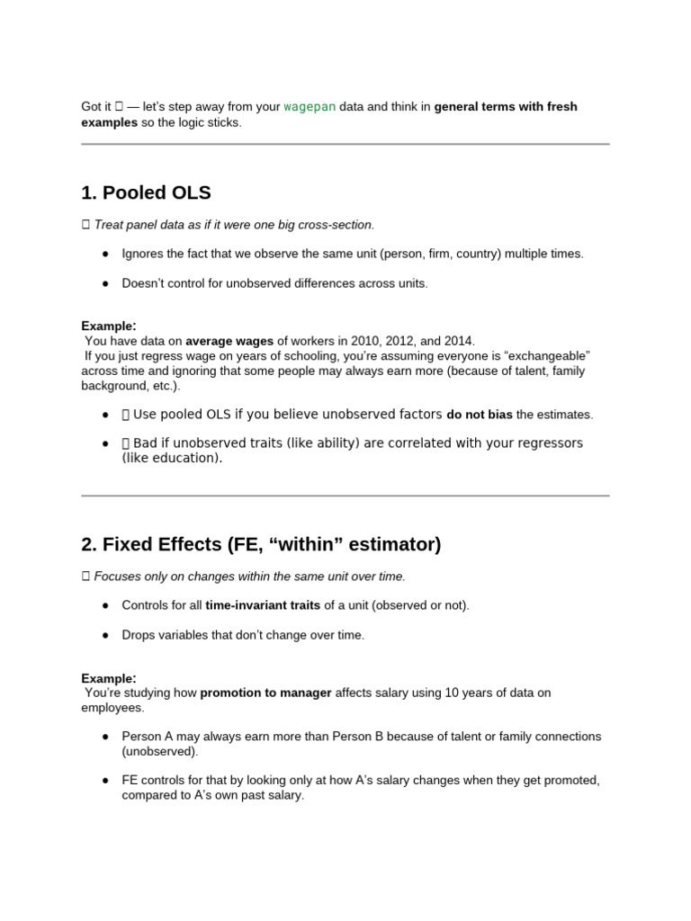 Quick Rules of Thumb (General) | PDF | Ordinary Least Squares ...