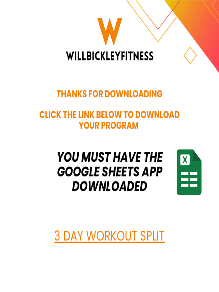 3 Day Workout Program | PDF
