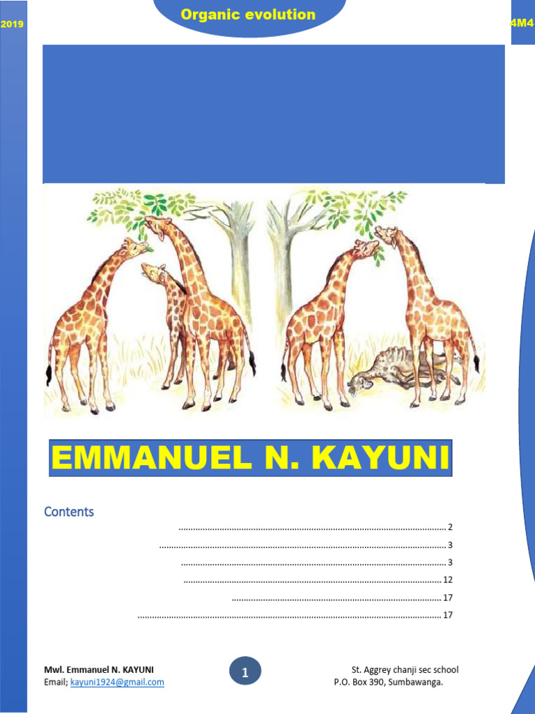 Organic Evolution-4m4 2019 | PDF | Evolution | Natural Selection