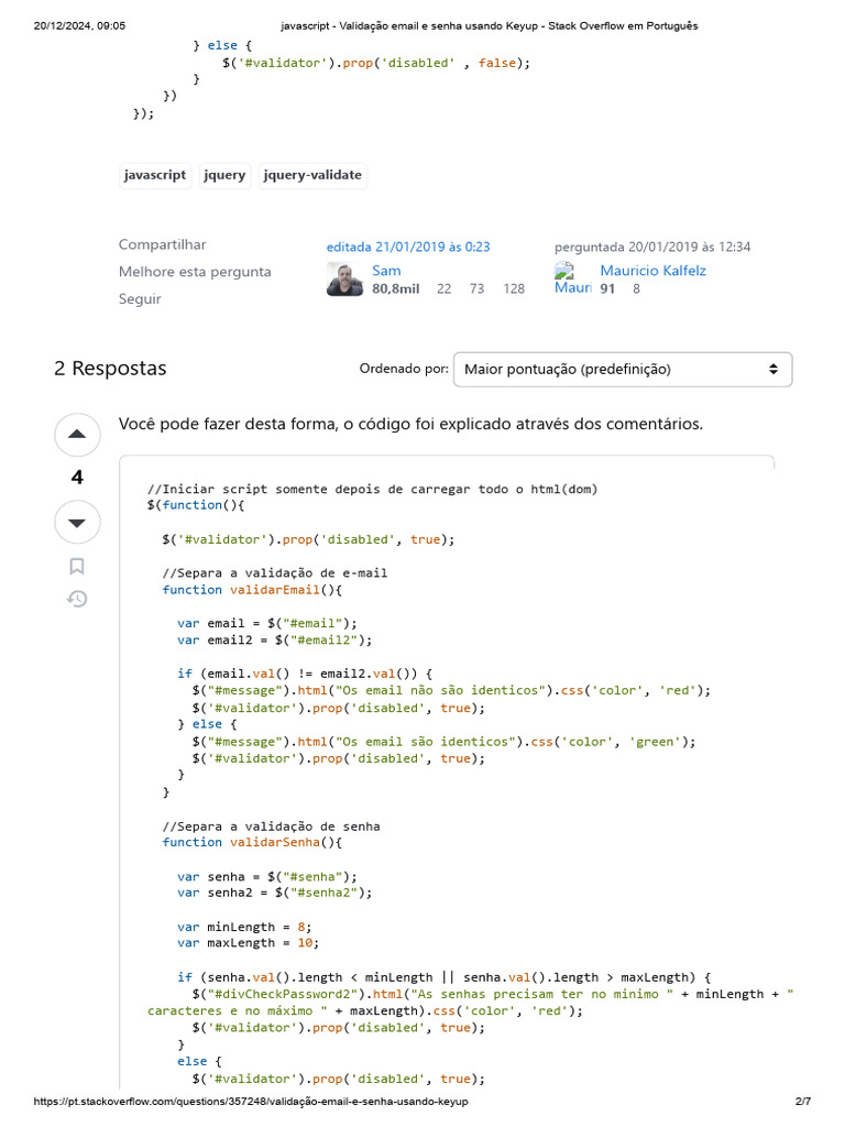 Javascript - Validação Email e Senha Usando Keyup - Stack Overflow em ...