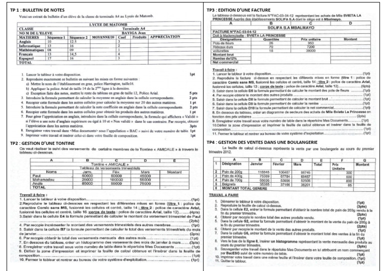 TP Excel | PDF