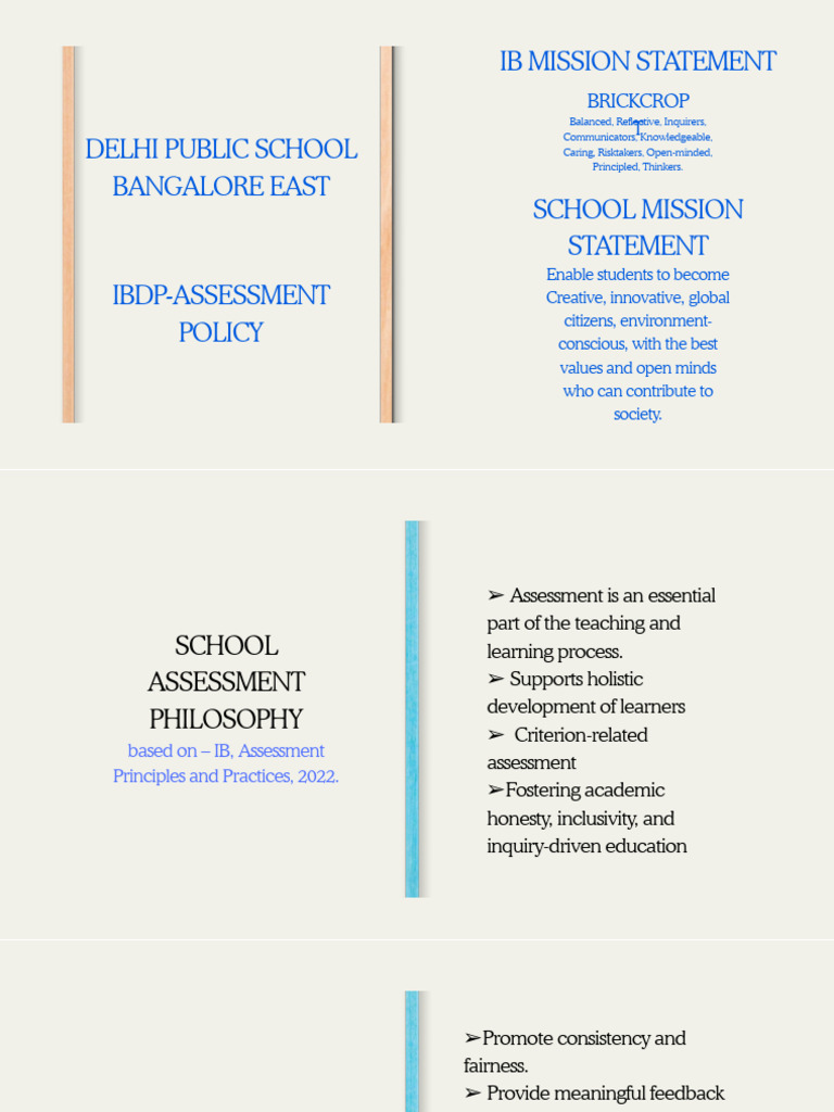 Dps - Ibdp Assessment Policy | PDF | Educational Assessment ...