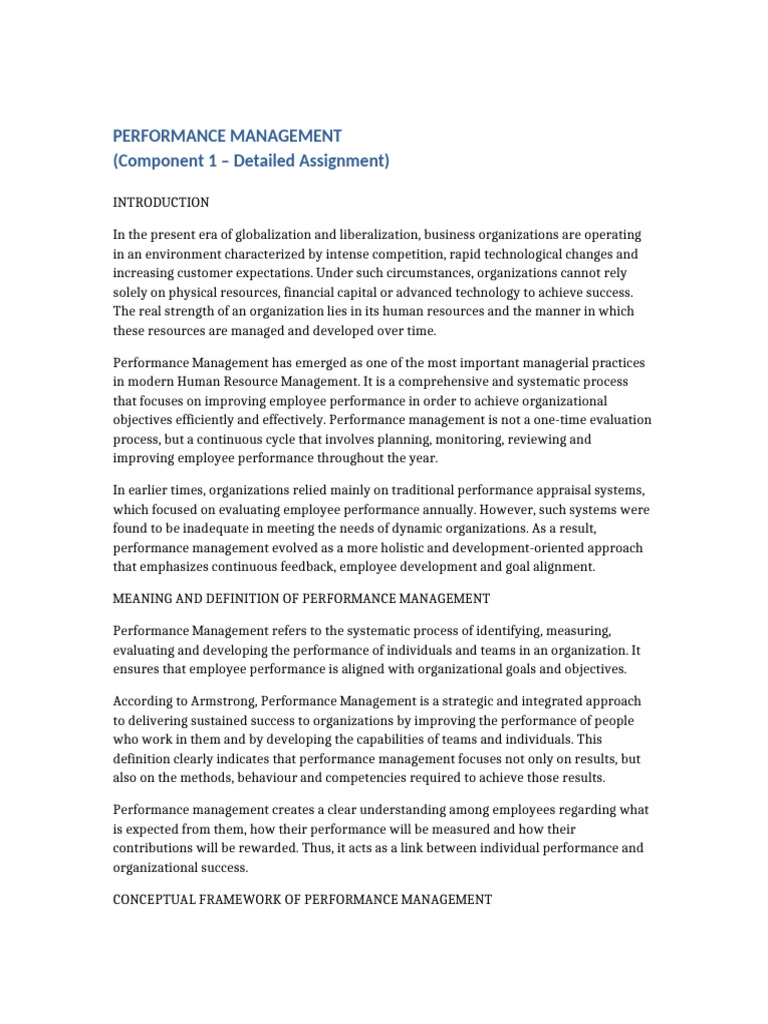 Performance Management Component 1 Detailed-2 | PDF | Performance ...