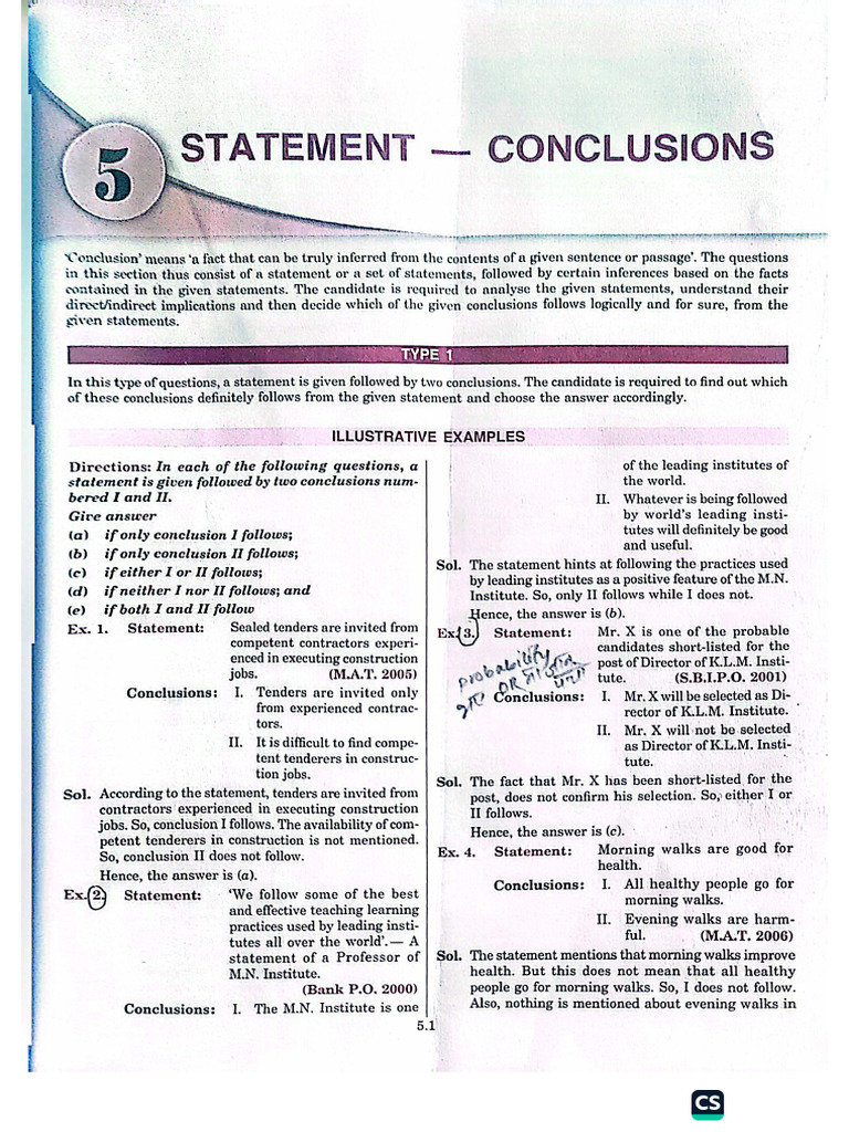 Statement Conclusion | PDF
