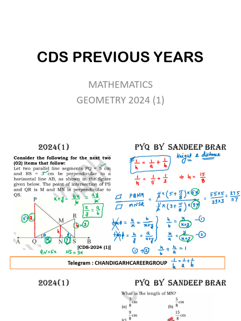 Cds Geometry 2024 (1) by Sandeep Brar | PDF
