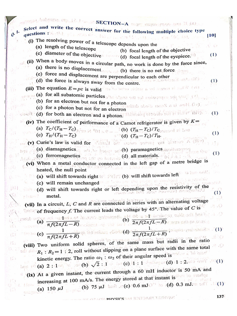 Phy Practice Paper3 | PDF