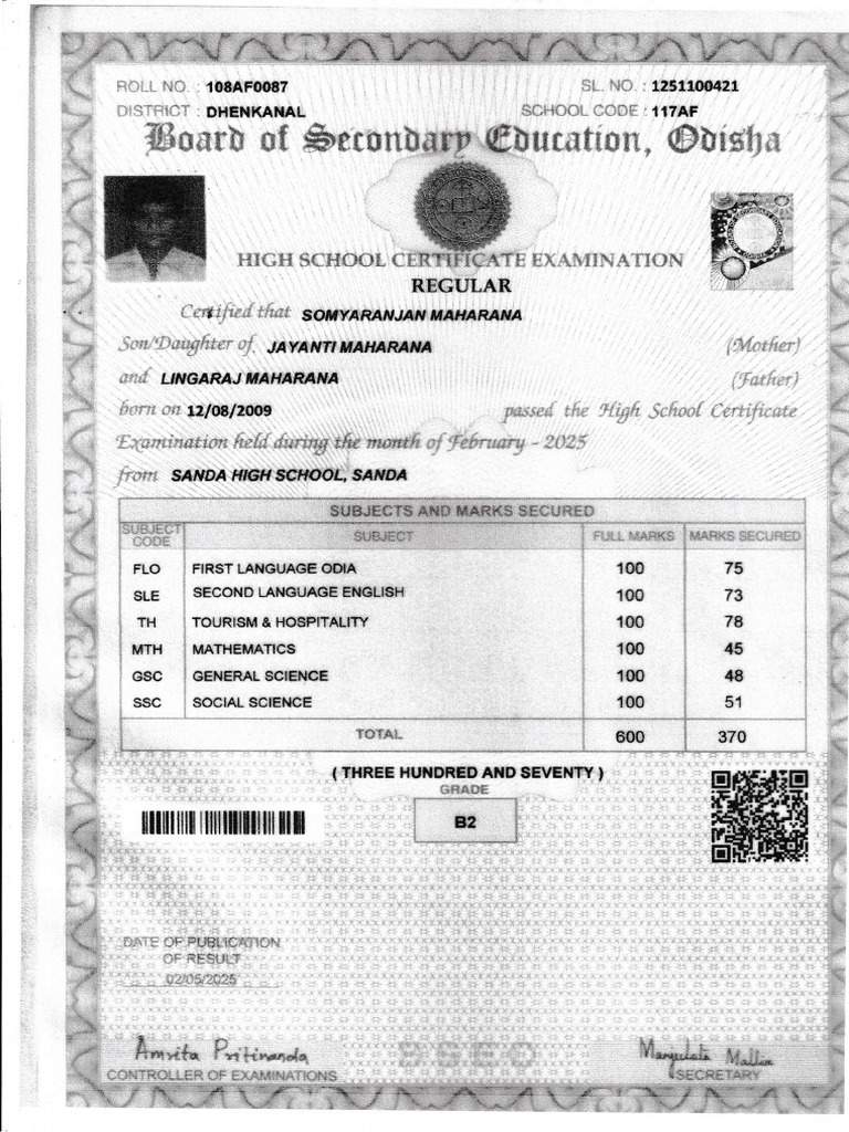 25OS280572419098646_MatriculationCertificate | PDF