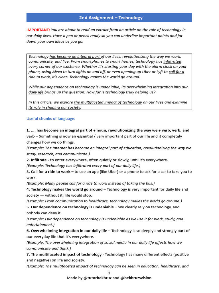 2nd Assignment - TECHNOLOGY | PDF | Automation | Software
