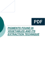 Pigments Found in Vegetables and Its Extraction Technique