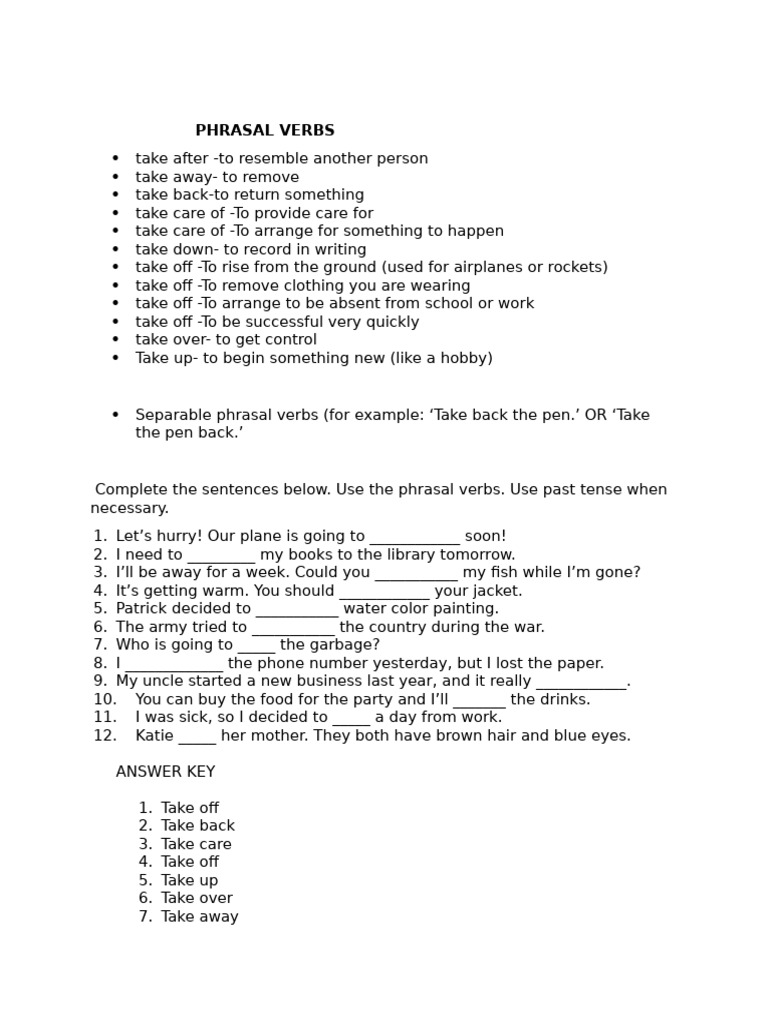 Phrasal Verbs | PDF