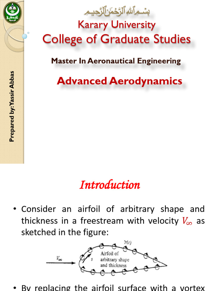 Lecture 2-Incompressible Flow Over Airfoils | PDF | Airfoil | Lift (Force)