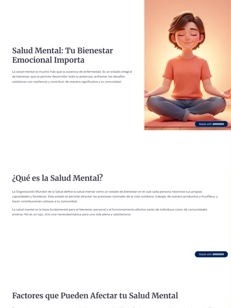 Salud Mental | PDF | Salud mental | Bienestar