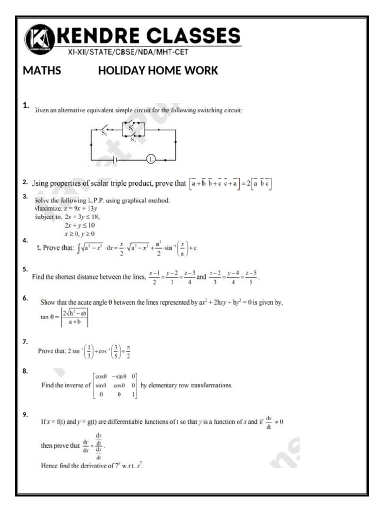 Class 12th Most Important Questions | PDF