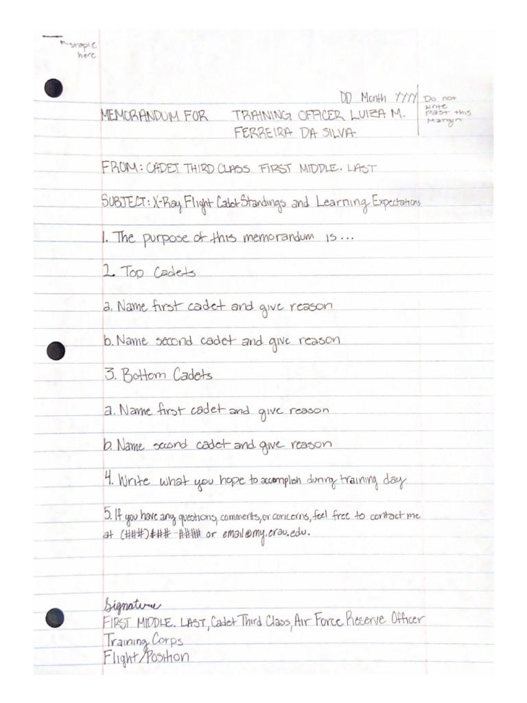 Friday Memorandum Template | PDF