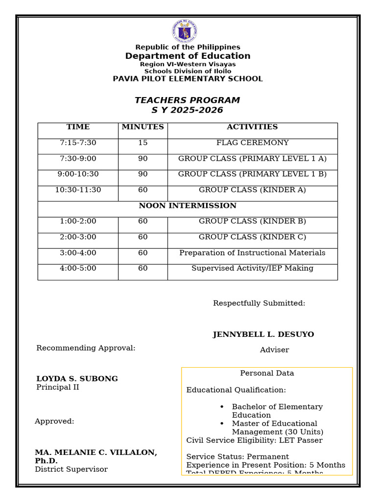 Teachers Program | PDF