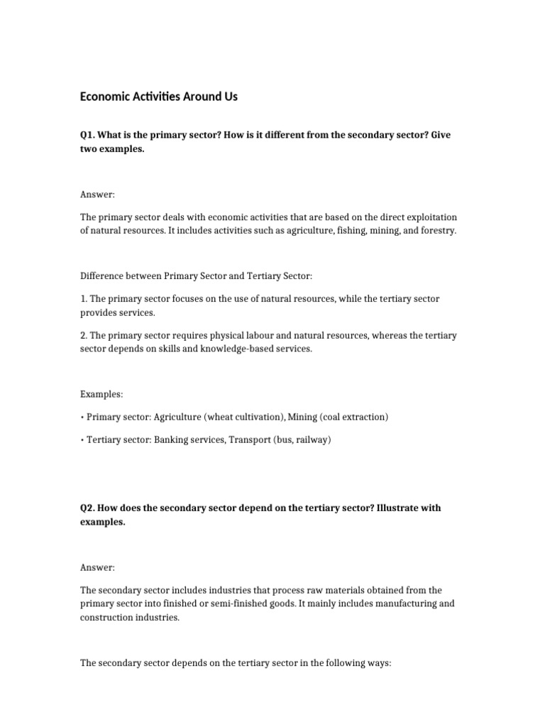 Economic Activities Around Us | PDF | Goods | Textiles