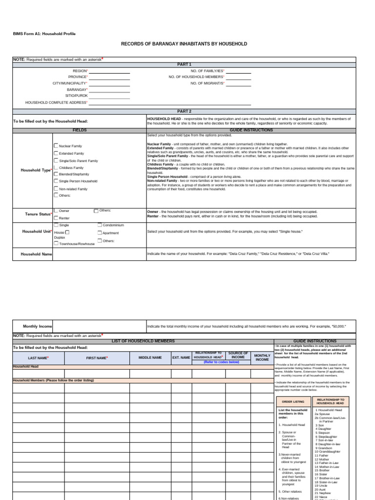Profiling by Household and Inhabitants | PDF | Family | Marriage